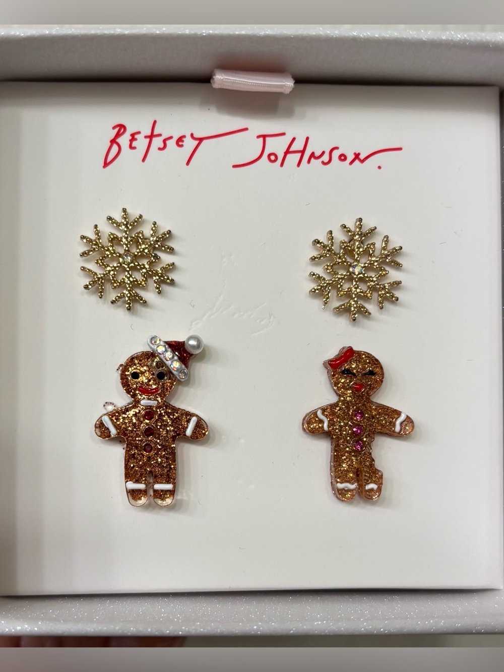 Betsey Johnson Christmas earrings - NWT
